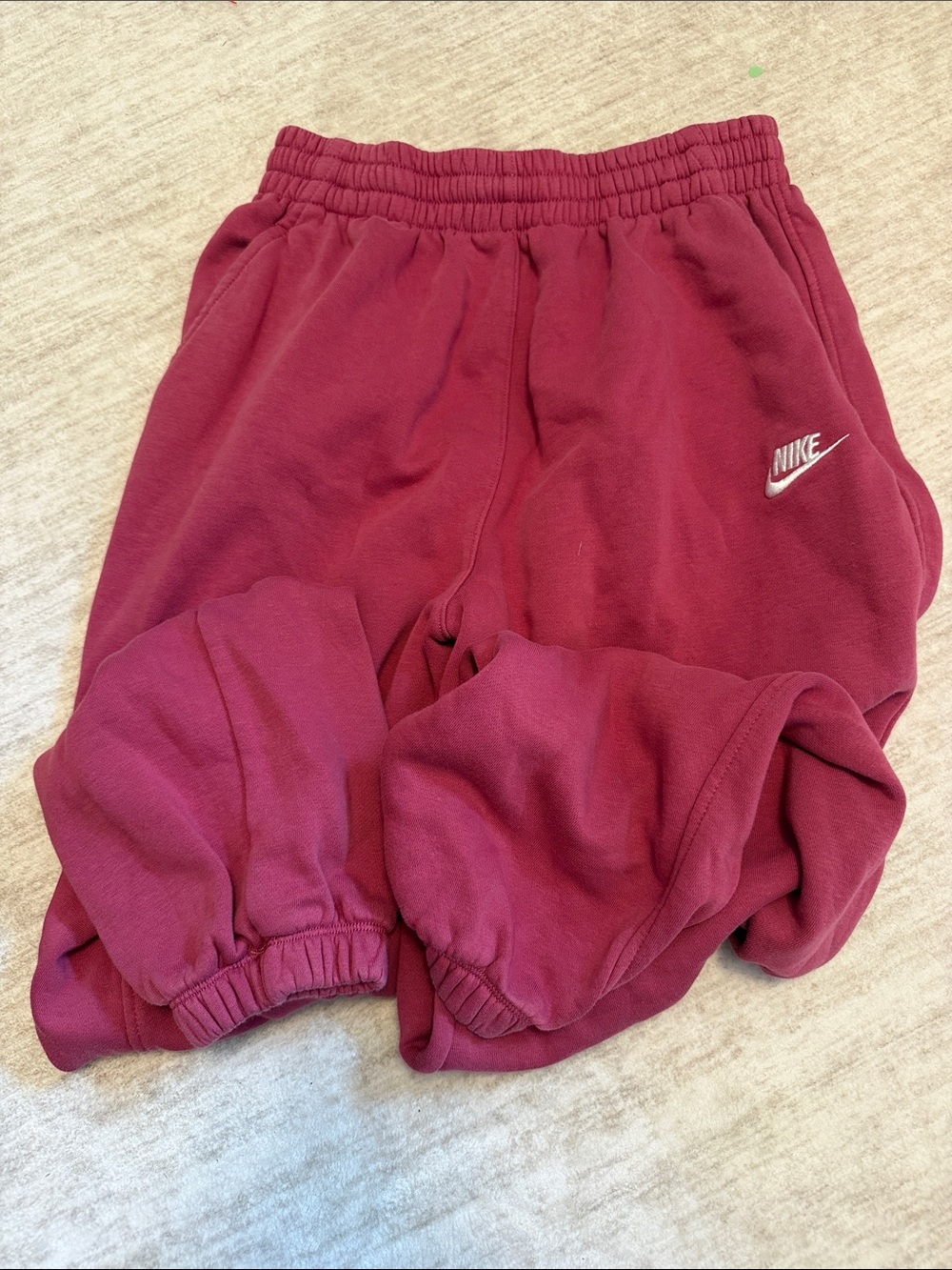 Nike Kids Maroon Pull-On Fleece Joggers